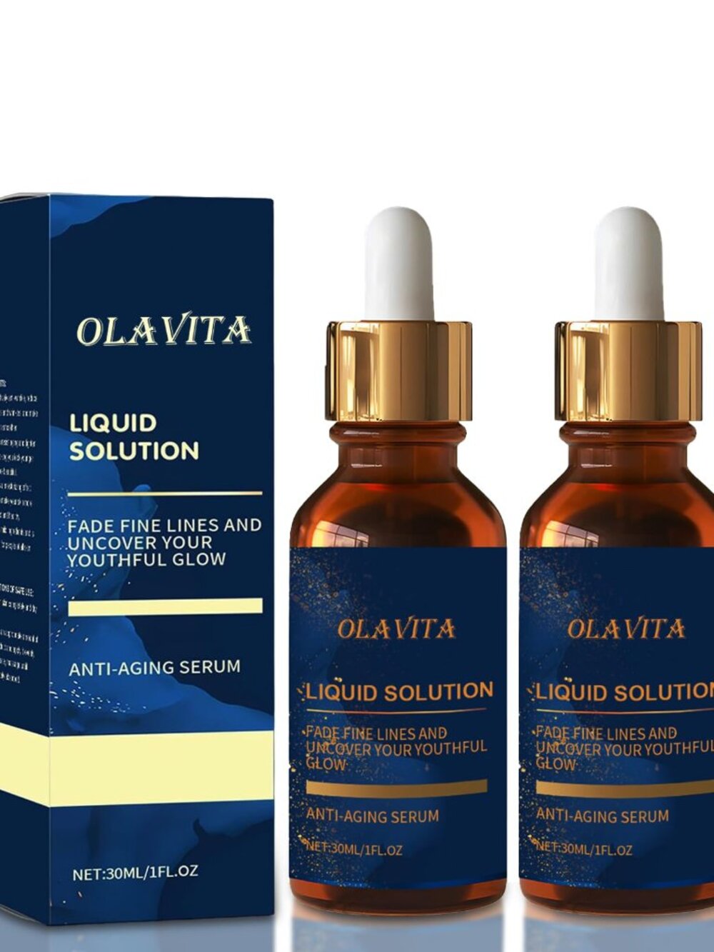 OLAVITA Liquid Solution Anti Aging Serum – Vitamin C Hydrating & Firming Facial